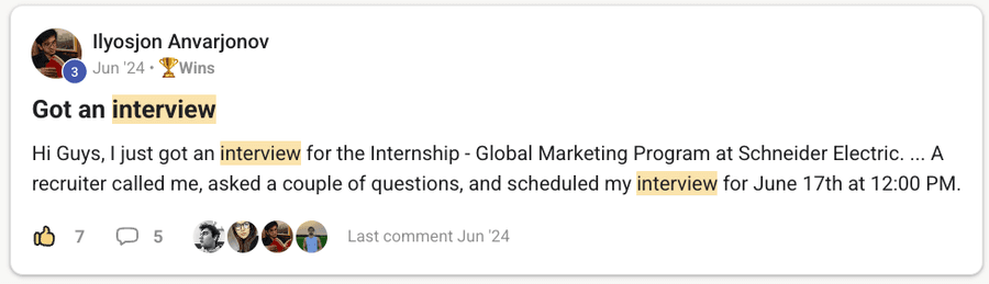 Community post by Ilyosjon Anvarjonov: an interview for the global marketing programme at Schneider Electric.